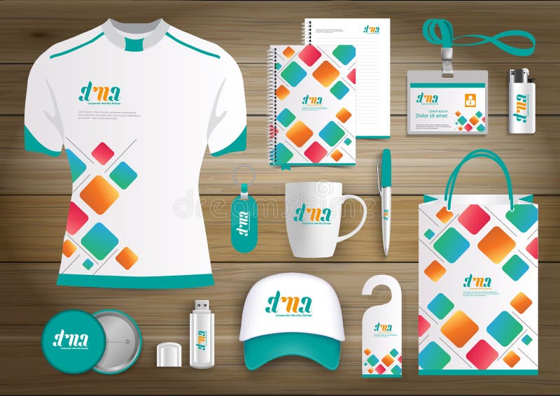 Gift Items Business Corporate Identity, Vector Abstract Color ...
