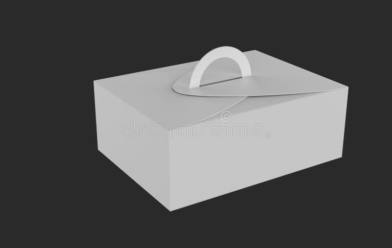 Download Gift Packaging Box With Handle Mock Up Stock Illustration ...