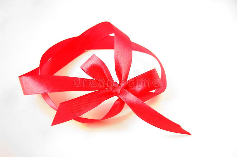 Gift red bow with ribbon stock photo. Image of gift, design 9759952