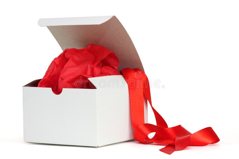 Gift with Red Ribbon stock photo. Image of xmas, birthday - 27446094