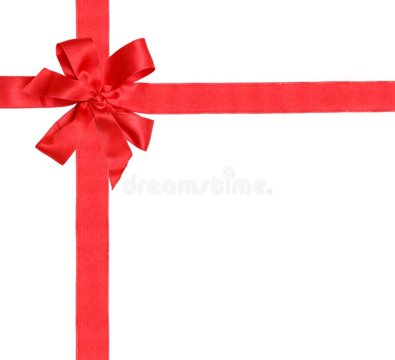 Red gift bow and ribbon stock image. Image of isolated 11625431