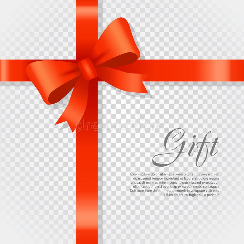 Red Thin Ribbon Bow Isolated On Stock Photo 218802346
