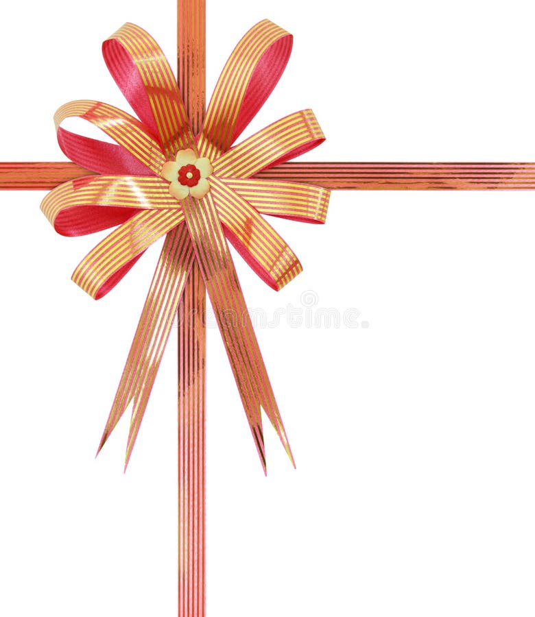 Gift ribbon and bow Isolated