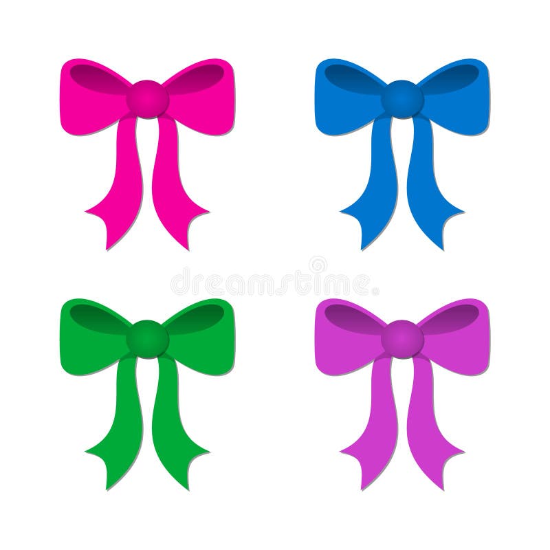Red Ribbon Bows, Banners, Etc. Stock Vector Illustration of