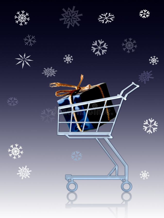 Gift in a shopping cart