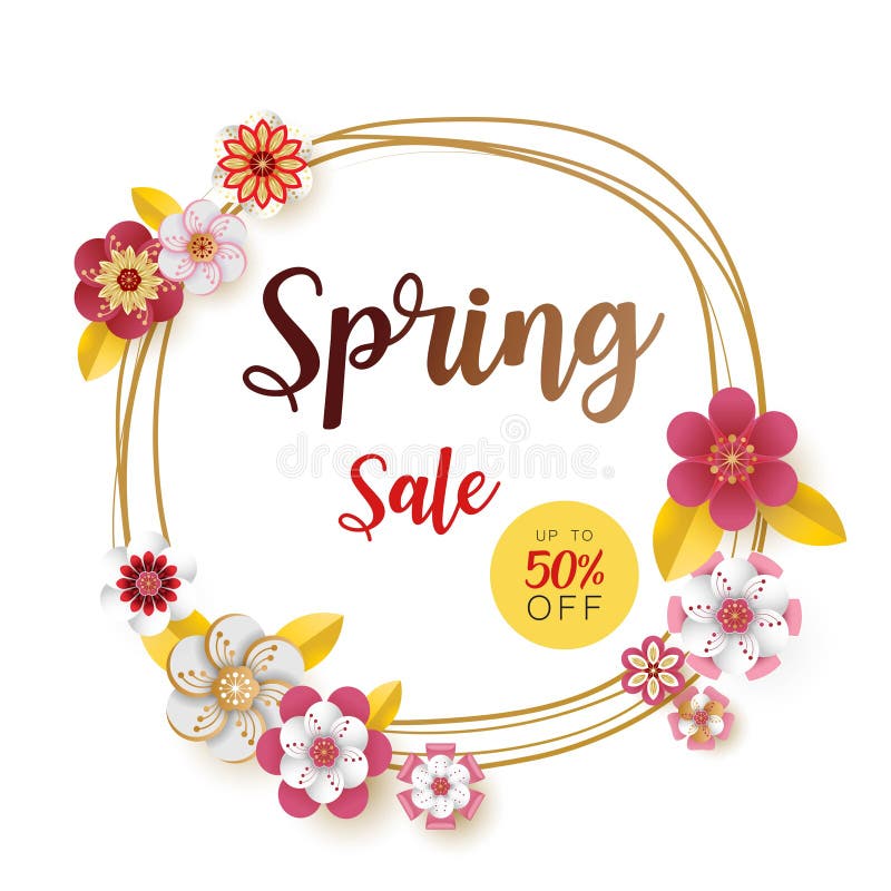 Spring Sale White Transparent, Beautiful Flowers Vector Spring Sale Tag,  Spring Vector, Sale Vector, Beautiful PNG Image For Free Download