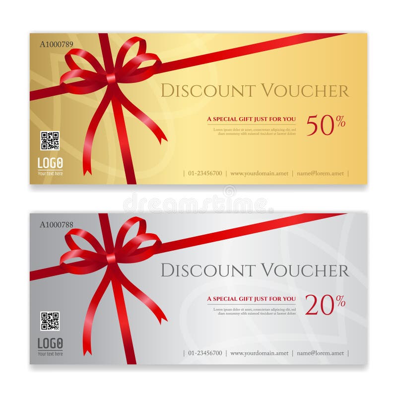 Gift voucher, certificate or discount card template for promo co