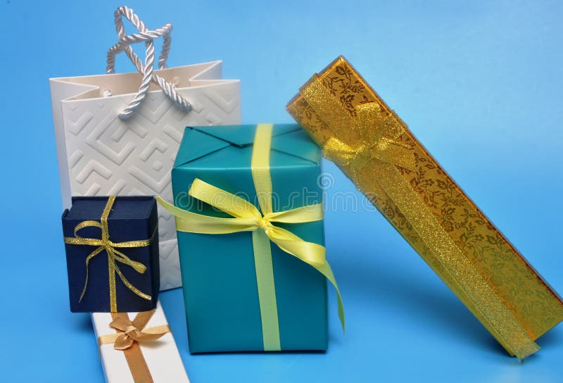 Gift wrapping and boxes stock photo. Image of christmas 246798934