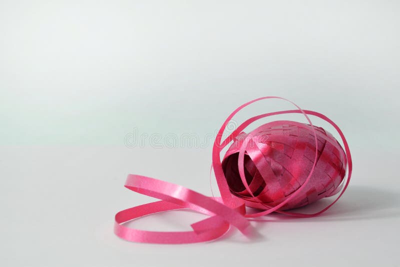 Curling Ribbon - Red Gift Wrapping Band on White Background Stock Image -  Image of present, grift: 133684839