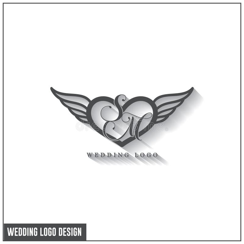 Gifta sig logodesignmallen Logo för bröllop för SM för initialbokstav Kvinnlig elegant gifta sig logodesignprydnad vektor illustrationer Gifta sig logodesignmallen Logo för bröllop för SM för initialbokstav Kvinnlig elegant gifta sig logodesignprydnad vektor illustrationer