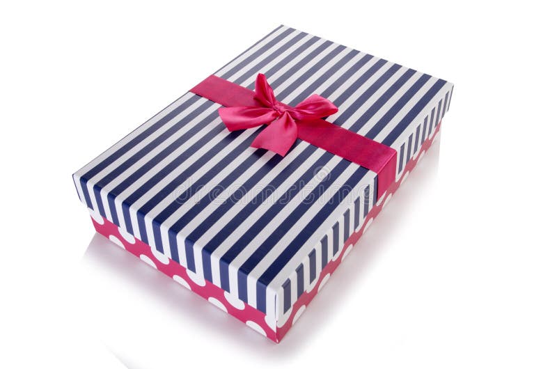 The giftboxes isolated on the white background