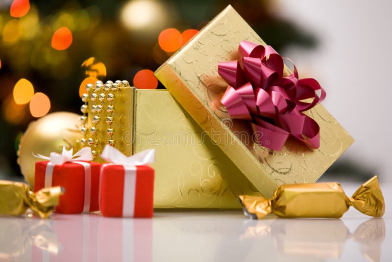 Giftboxes and sweets stock photos Giftboxes and sweets stock photos