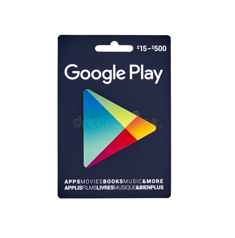 Giftcard do jogo de Google imagem de stock editorial. Imagem de