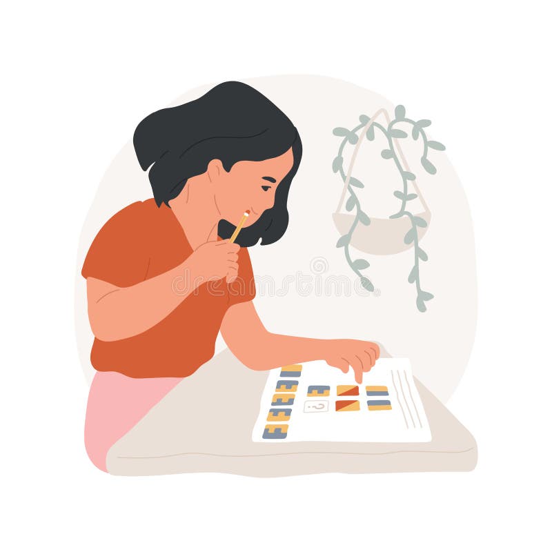 Gifted assessment isolated cartoon vector illustration. stock illustration