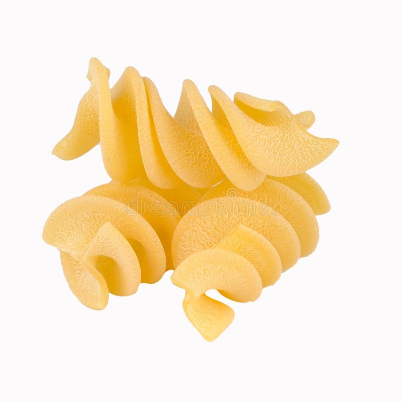 Gigantyczny fusilli makaron odizolowywający na bielu Zamyka w górę widok zdjęcie royalty free Gigantyczny fusilli makaron odizolowywający na bielu Zamyka w górę widok zdjęcie royalty free