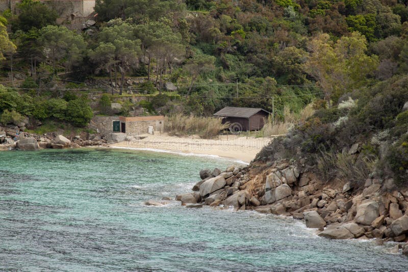Caldane Beach, Giglio Island, Maremma, Tuscany, Italy Stock Image