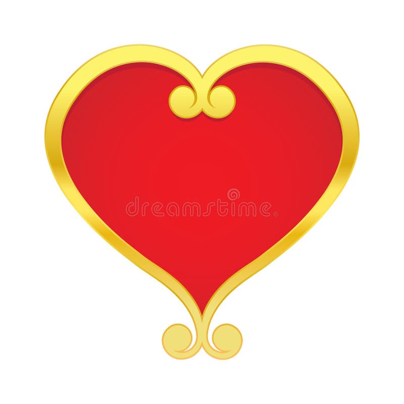 Gilded heart vector illustration