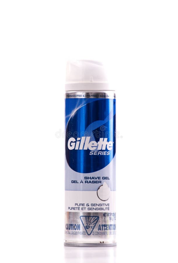 Gillette, die Gel rasiert lizenzfreie stockfotografie Gillette, die Gel rasiert lizenzfreie stockfotografie