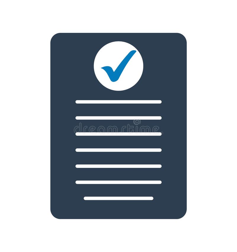 Valid Document Icon. Flat style vector EPS. Valid Document Icon. Flat style vector EPS
