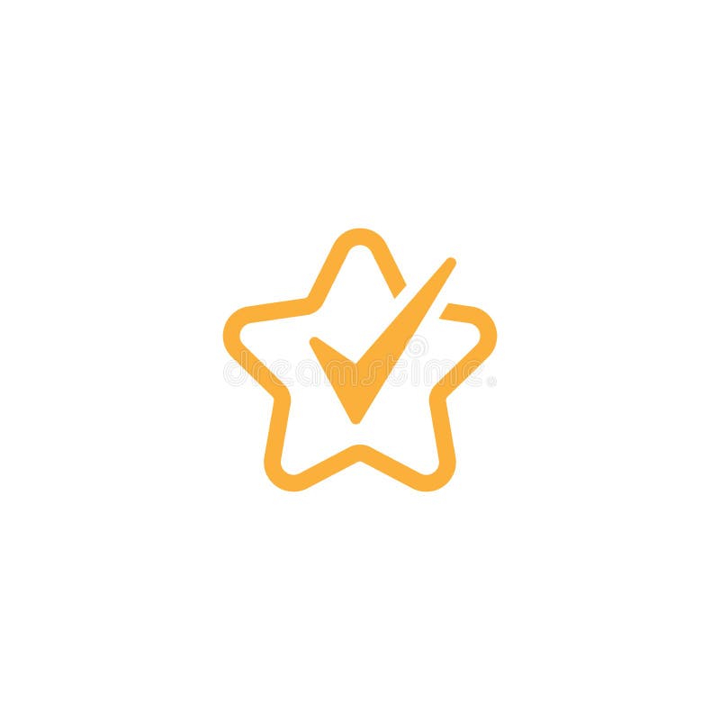 Valid Seal icon. Golden star with white tick. Flat OK sticker icon. Isolated on white. Accept button. Vector award illustration. Quality Verified. Certified medal. Approved stamp. Valid Seal icon. Golden star with white tick. Flat OK sticker icon. Isolated on white. Accept button. Vector award illustration. Quality Verified. Certified medal. Approved stamp