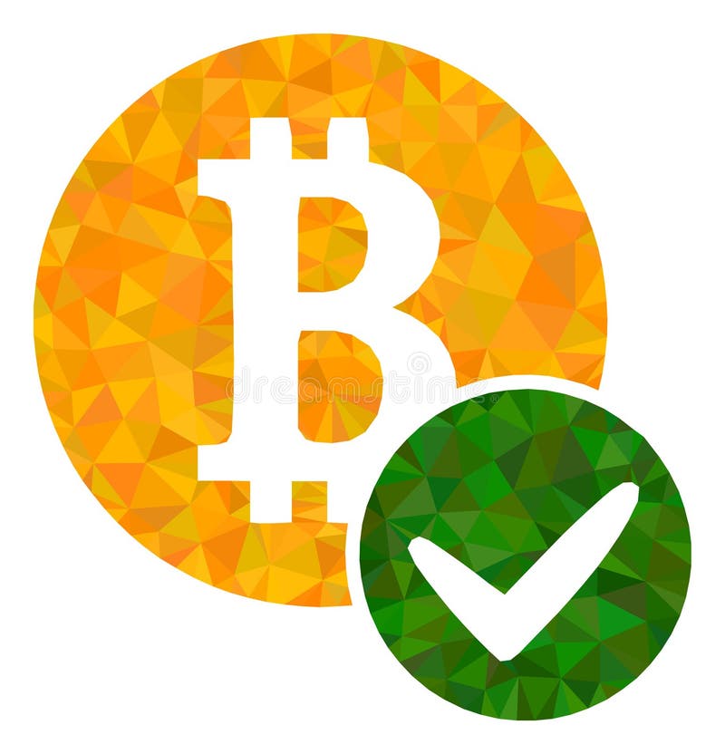 Low-poly valid bitcoin designed with random filled triangles. Triangle valid bitcoin polygonal 2d illustration. Valid Bitcoin icon is filled with triangles. Low-poly valid bitcoin designed with random filled triangles. Triangle valid bitcoin polygonal 2d illustration. Valid Bitcoin icon is filled with triangles.