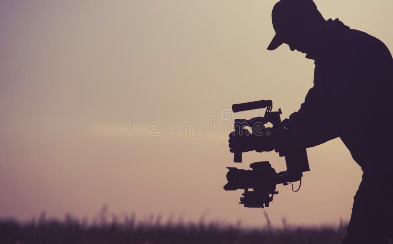 Gimbal Camera Operator stock images