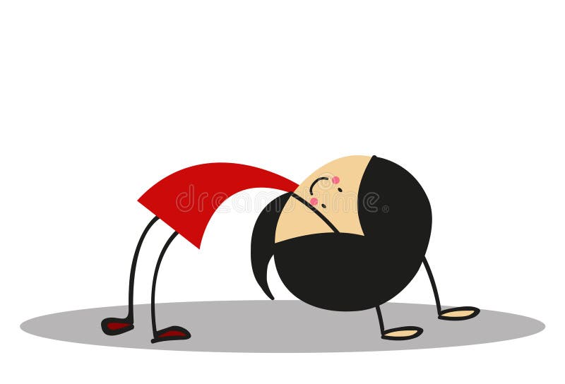 Gimnasia de la niña del garabato - a todo color libre illustration Gimnasia de la niña del garabato - a todo color libre illustration