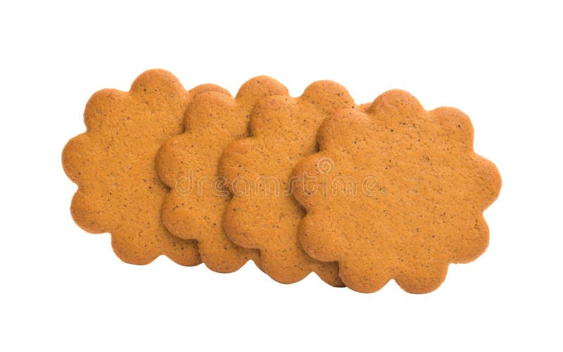 ginger biscuit flower isolated