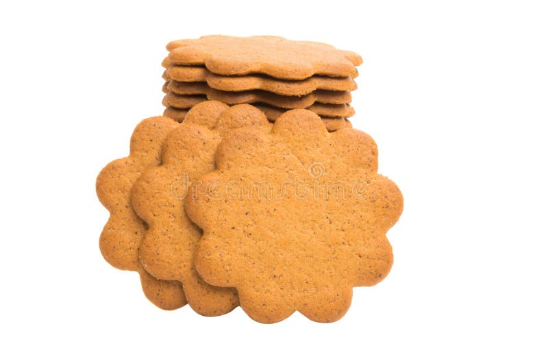 ginger biscuit flower isolated