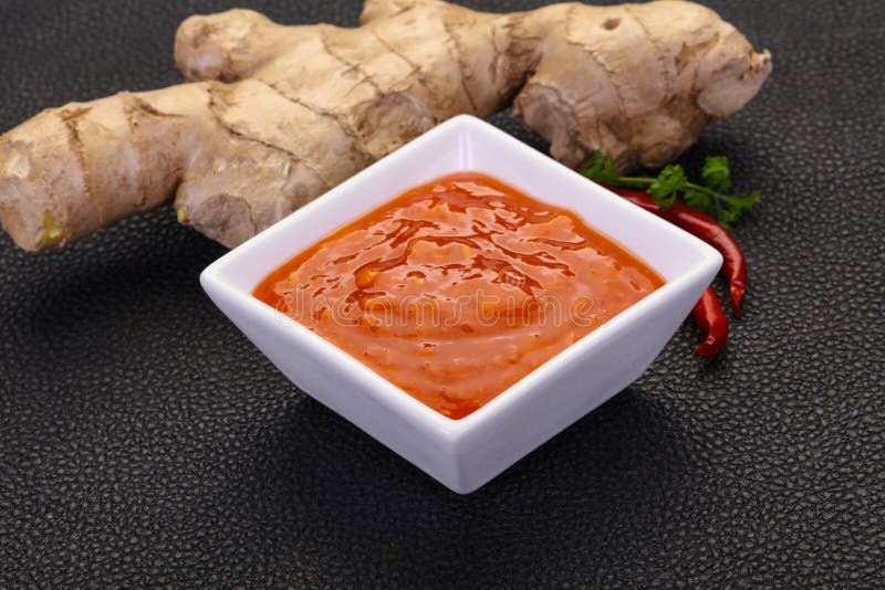Ginger chili sauce stock image. Image of bowl, sesame 184051219
