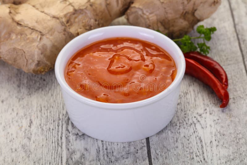 Ginger chili sauce stock photo. Image of table, marinade 187919578