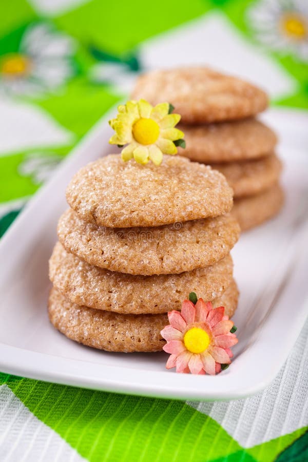 Ginger cookies on white plate