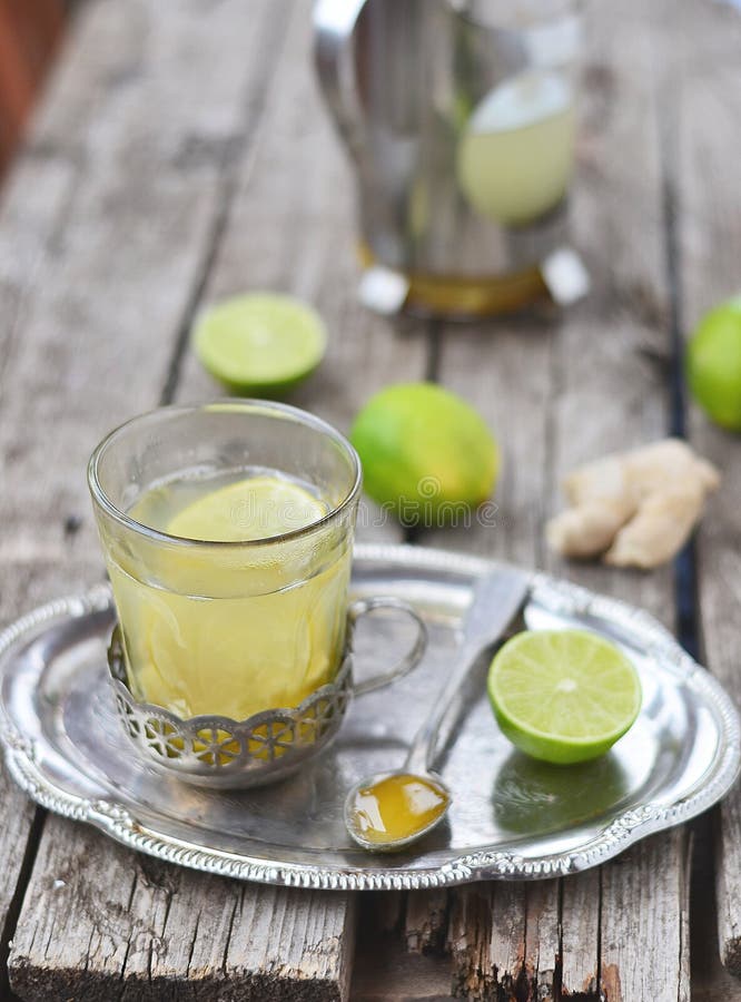 Ginger and lime hot drink stock image. Image of ginger 36792049