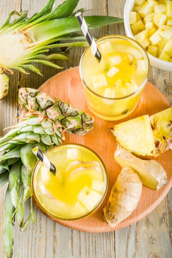 Ginger and pineapple tea
