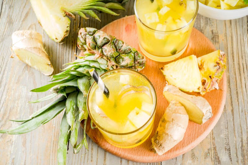 Ginger and pineapple tea