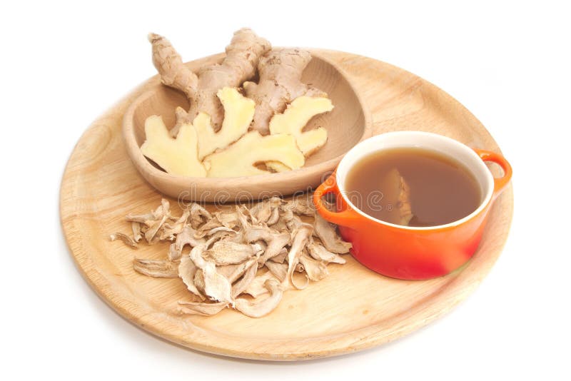 Ginger tea and ginger root stock photo. Image of drink 31068308