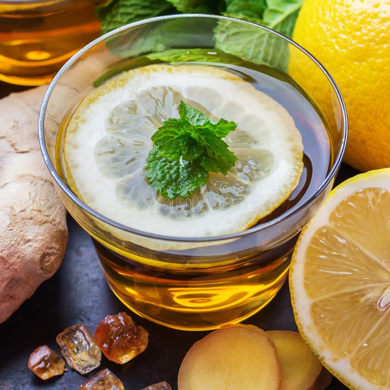 Ginger Tea in a Glass for Flu Cold Winter Days Stock Photo Image of autumn, glass 81392340