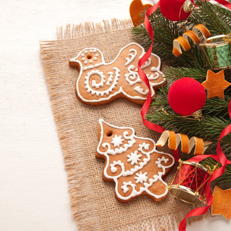 Gingerbread cookies stock photo