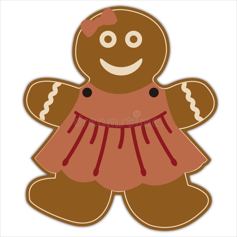 Gingerbread Girl stock vector. Illustration of food, ginger 62153140