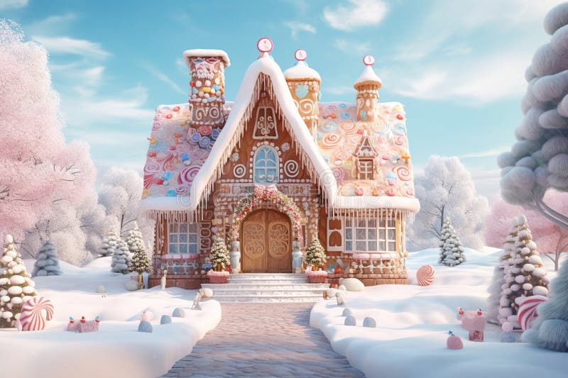 Gingerbread house. image royalty free illustration.