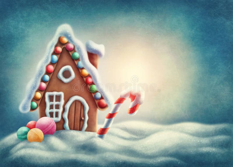 Gingerbread house royalty free illustration