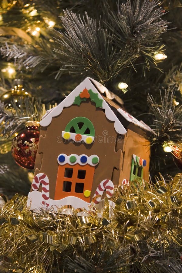 Gingerbread House Pearched Ornament stock images