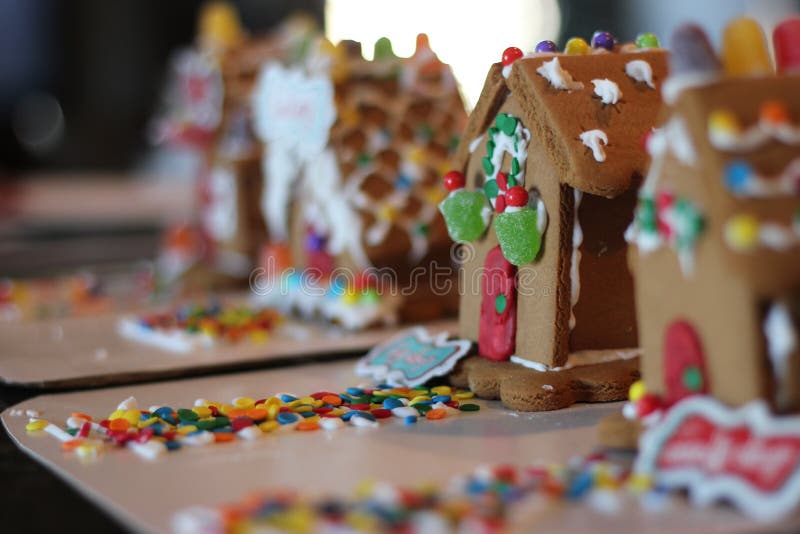 Gingerbread Houses stock photo. Image of gumdrops, competition 47413712