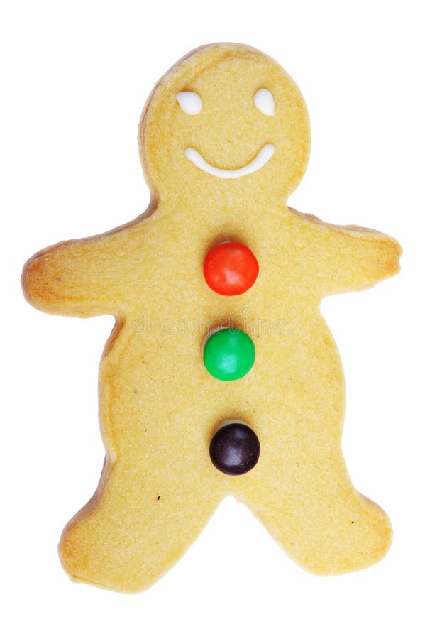 Gingerbread man cookie stock image