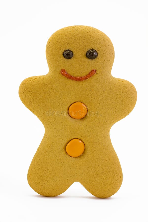 Gingerbread man isolated on white royalty free stock photos