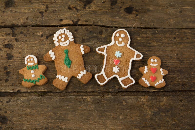 Gingerbread Men Family with Kids Stock Photo - Image of ginger ...