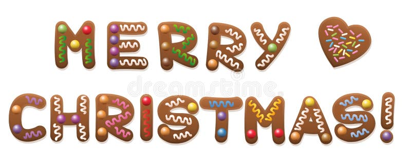 Gingerbread Merry Christmas Stock Vector - Illustration of baker ...