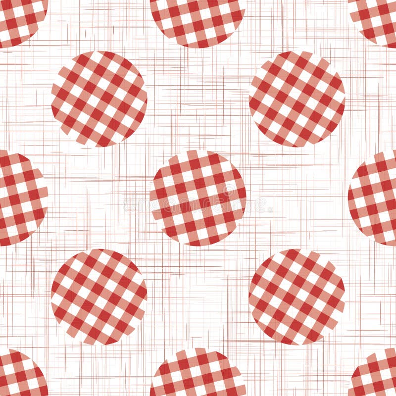 Gingham Polka Dot Seamless Vector Repeat Pattern der 1950er Jahre Hintergrund für klassische rote und weiße Texturen Retro Lolita lizenzfreie abbildung Gingham Polka Dot Seamless Vector Repeat Pattern der 1950er Jahre Hintergrund für klassische rote und weiße Texturen Retro Lolita lizenzfreie abbildung