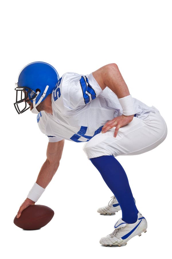 Giocatore di football americano tagliato fotografie stock libere da diritti Giocatore di football americano tagliato fotografie stock libere da diritti