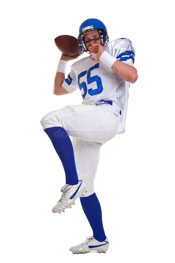 Giocatore di football americano tagliato fotografia stock libera da diritti Giocatore di football americano tagliato fotografia stock libera da diritti